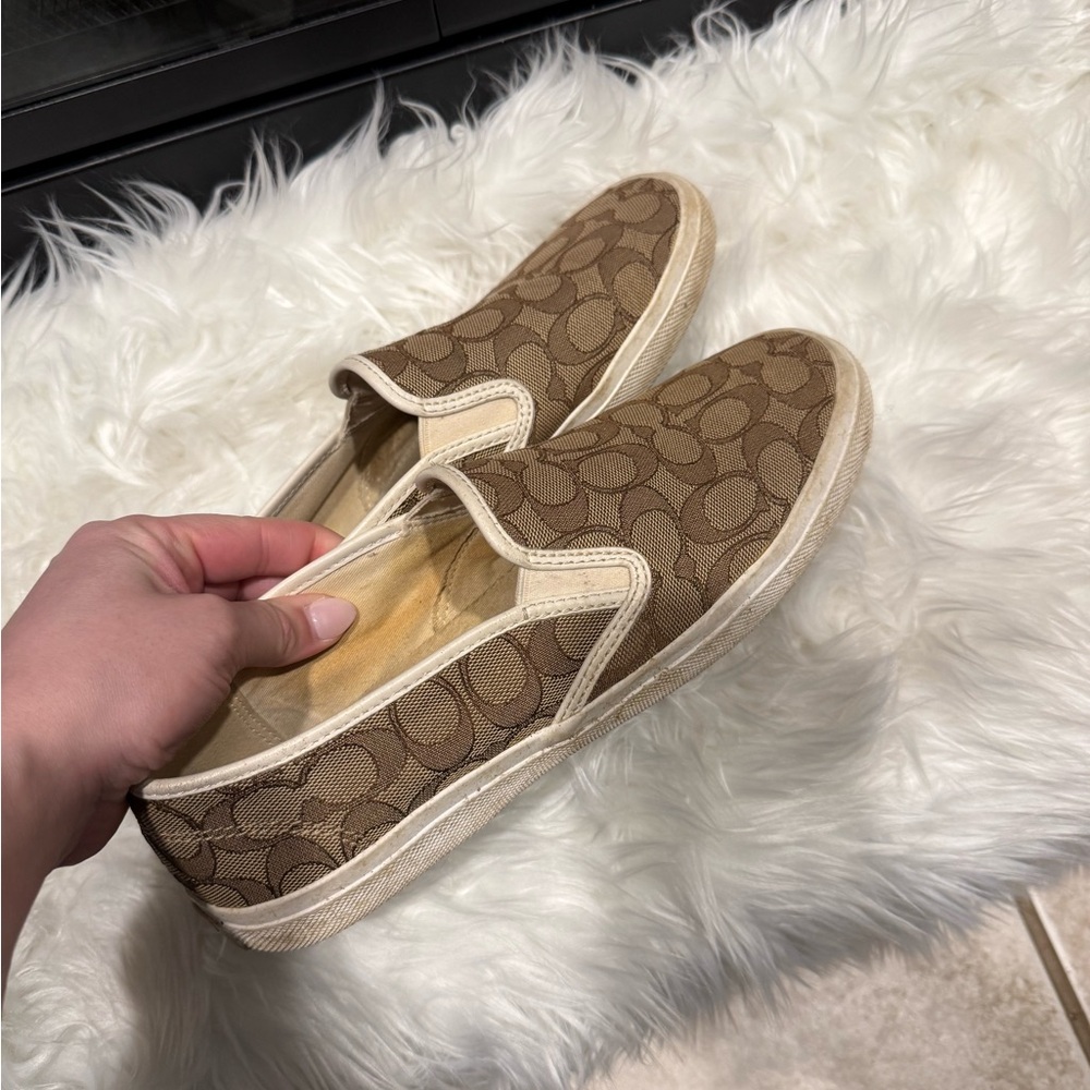 Coach Women's Brown Slip-On Shoes - Picture 2 of 4